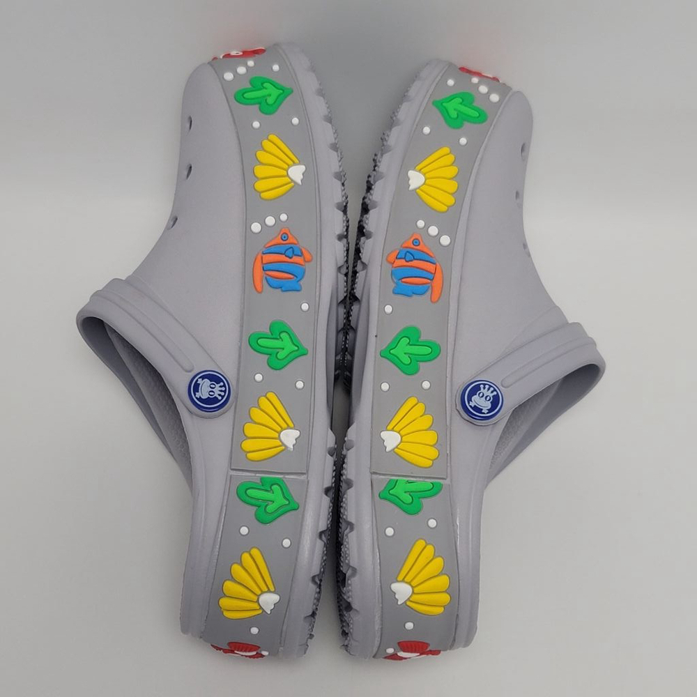 Kids Clogs Slide Garden Shoes Shark Cartoon Slip On Slippers Size 34 Lightweight - Picture 8 of 13
